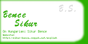 bence sikur business card